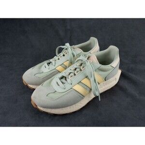 Adidas Retropy E5 Shoes Womens 9.5 Green Mesh Suede Athletic Running Sneakers